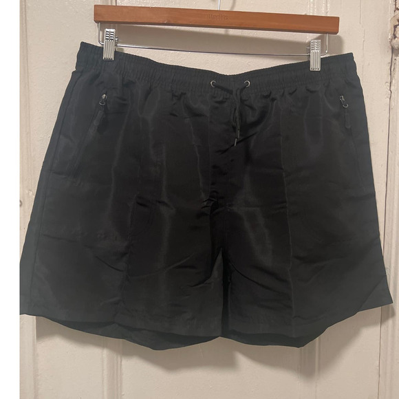 Women's Swim Board Shorts with Zippered Pockets Black NWT Size 2XL - Picture 4 of 9